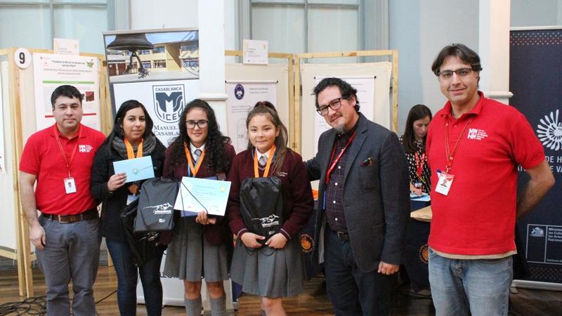 Ganadoras en la categoría de Enseñanza Básica, Colegio Santa Clara.