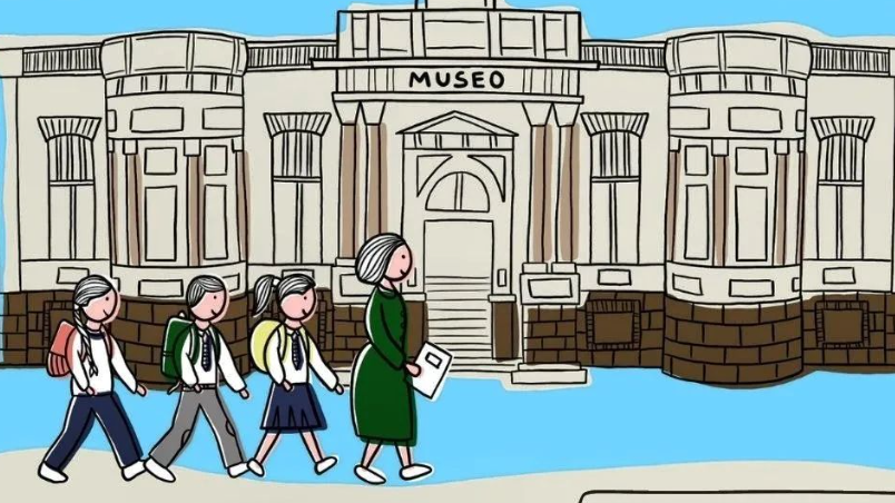 Visitas educativas al museo con grupos escolares