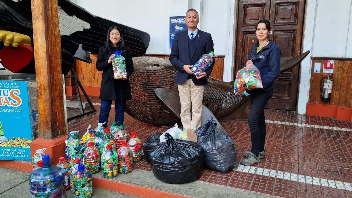 Donación de tapas plásticas para reciclaje