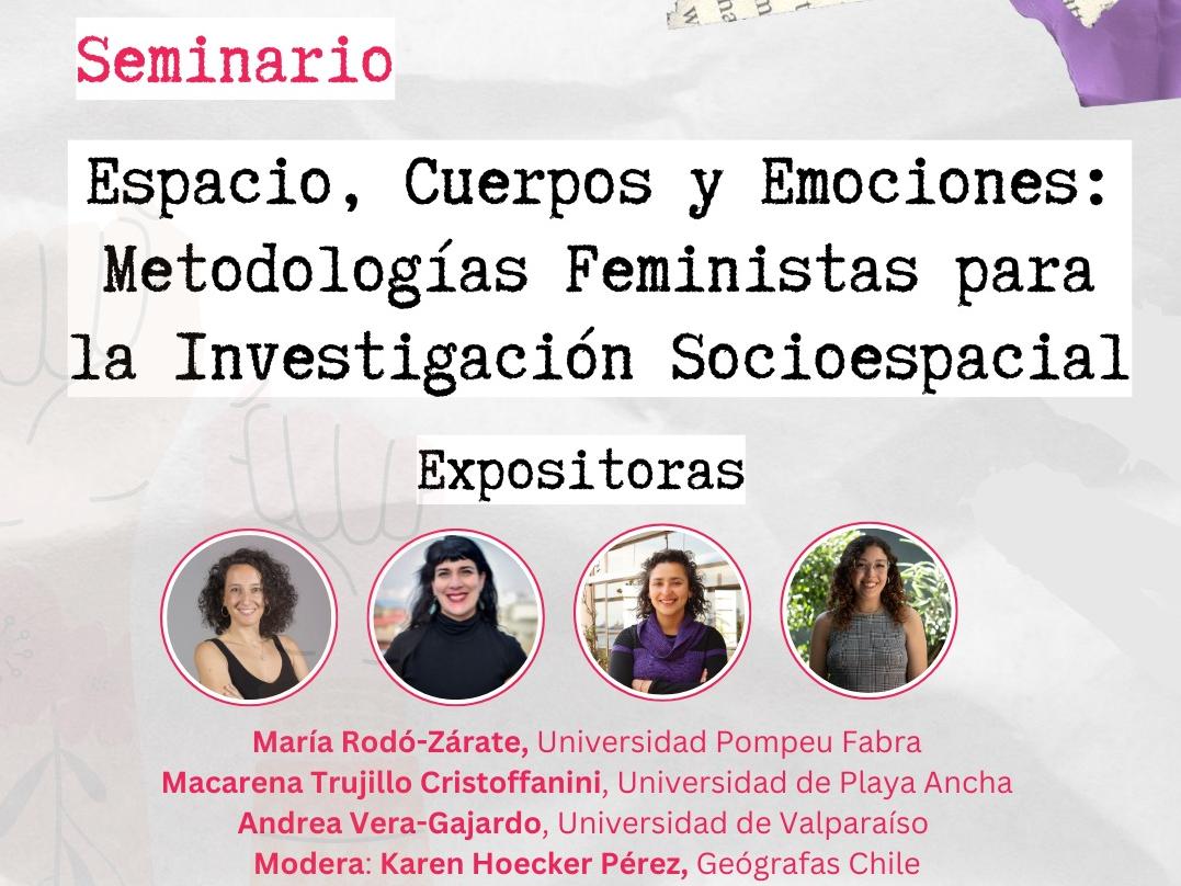 seminario "Espacio, Cuerpos y Emociones: Metodologías Feministas para la Investigación Socioespacial"