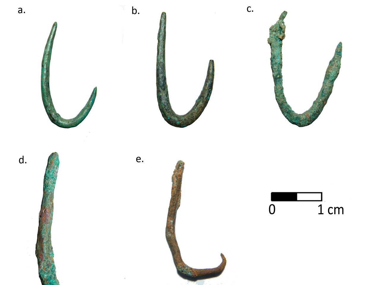 Anzuelos prehispánicos de cobre