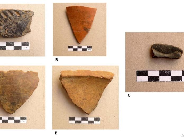 Cerámica histórica: Fragmentos monocromos decorados periodo Histórico (posiblemente desde el s. XVII al s. XVIII)