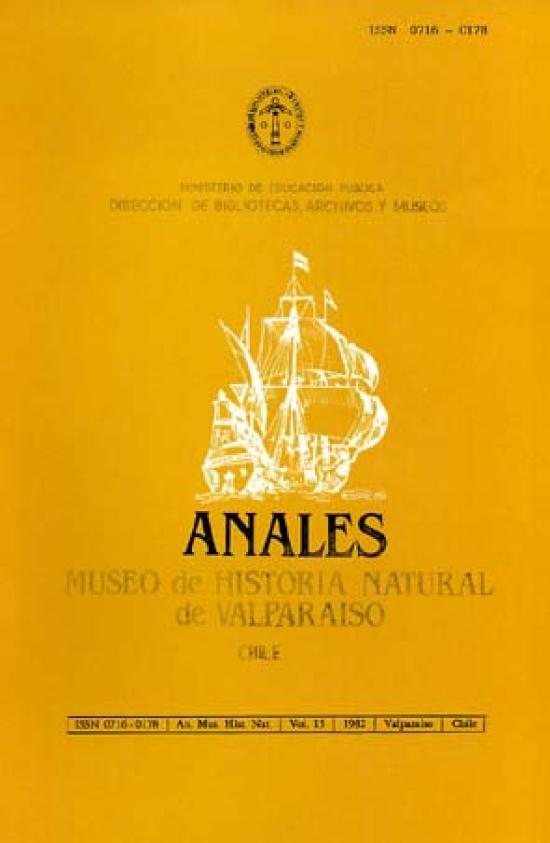 Portrada revista Anales volumen 15, año 1982.