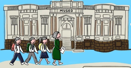 Visitas educativas al museo con grupos escolares