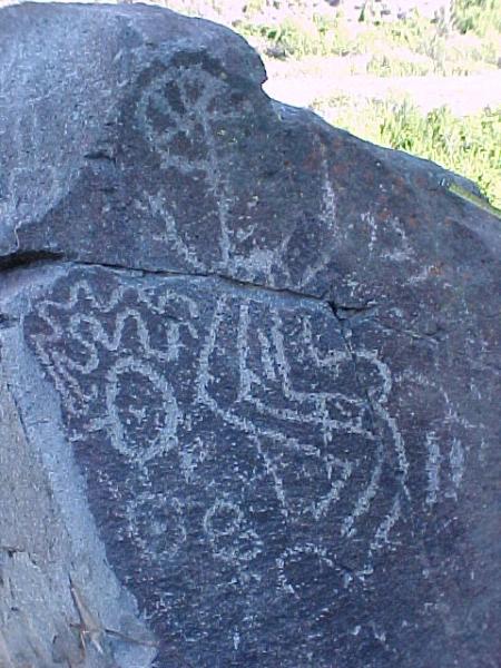 Petroglifo en cajón del valle de Chalinga Petroglifo en cajón del valle de Chalinga