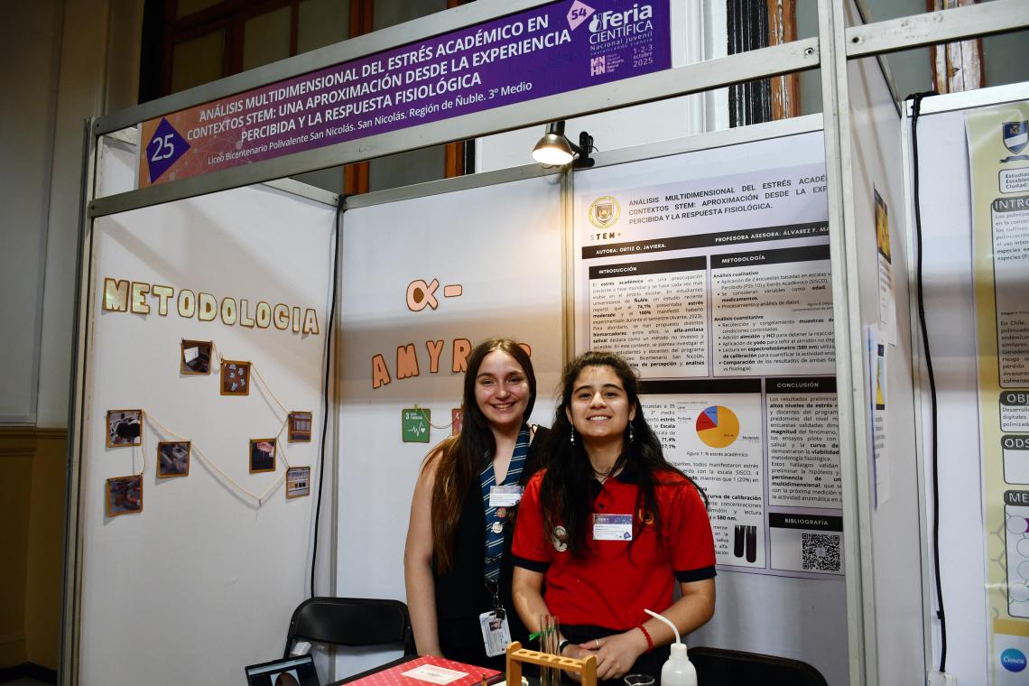 Proyecto "Análisis multidimensional del estrés académico en contextos STEM: una aproximación desde la experiencia percibida y la respuesta fisiológica", del Liceo Bicentenario Polivalente San Nicolás, Ñuble. Proyecto "Análisis multidimensional del estrés académico en contextos STEM: una aproximación desde la experiencia percibida y la respuesta fisiológica", del Liceo Bicentenario Polivalente San Nicolás, Ñuble.